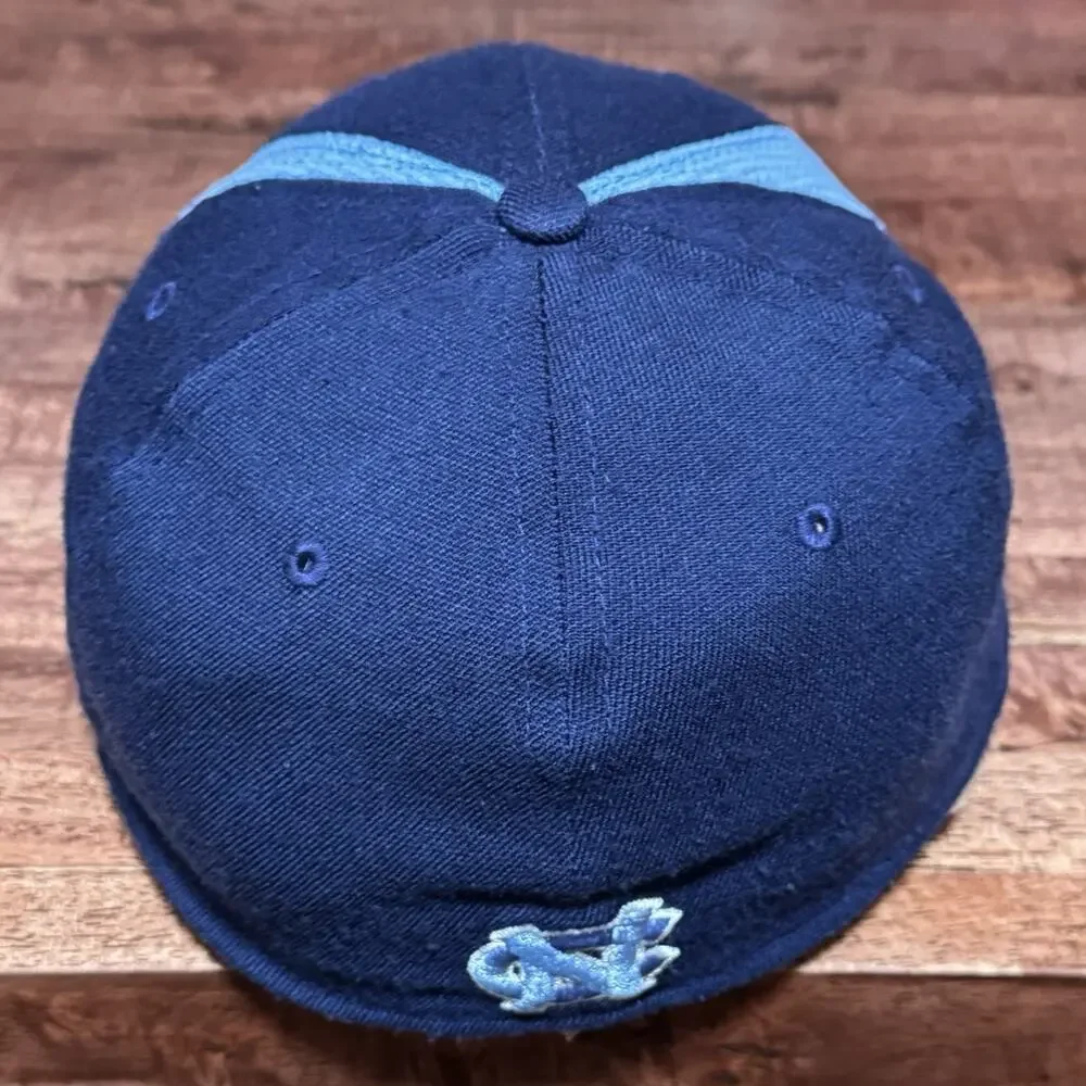 VTG Nike UNC Tarheels Hat Cap Flexfit Blue 90s Y2K North Carolina